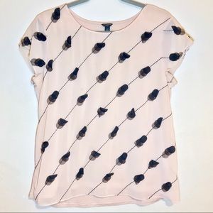 Ann Taylor Pink Petal Blouse - Sz Petite Lg